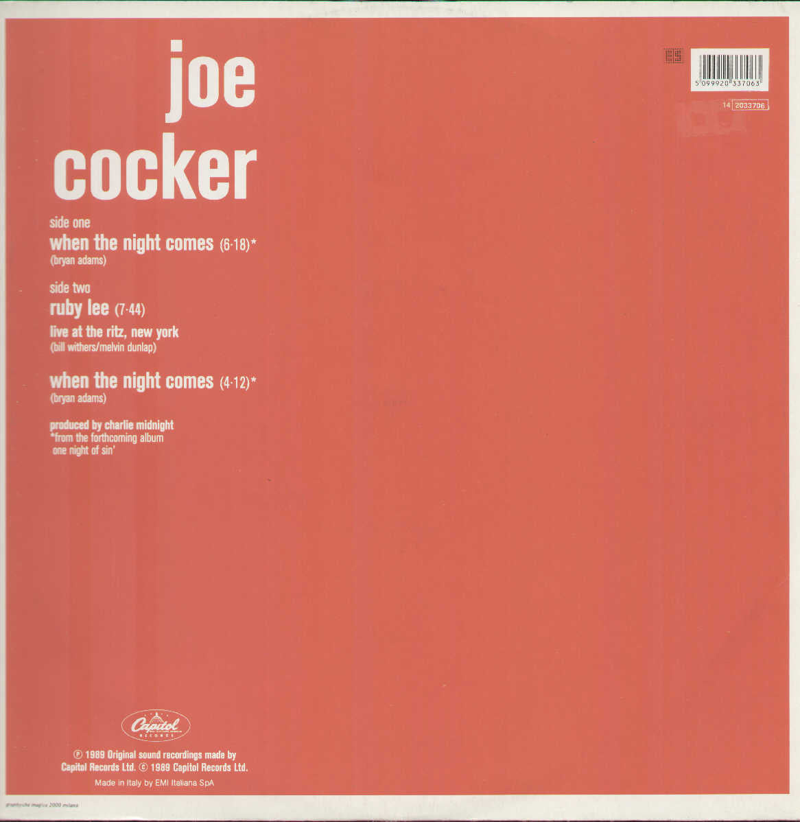 When The Night Comes / Ruby Lee