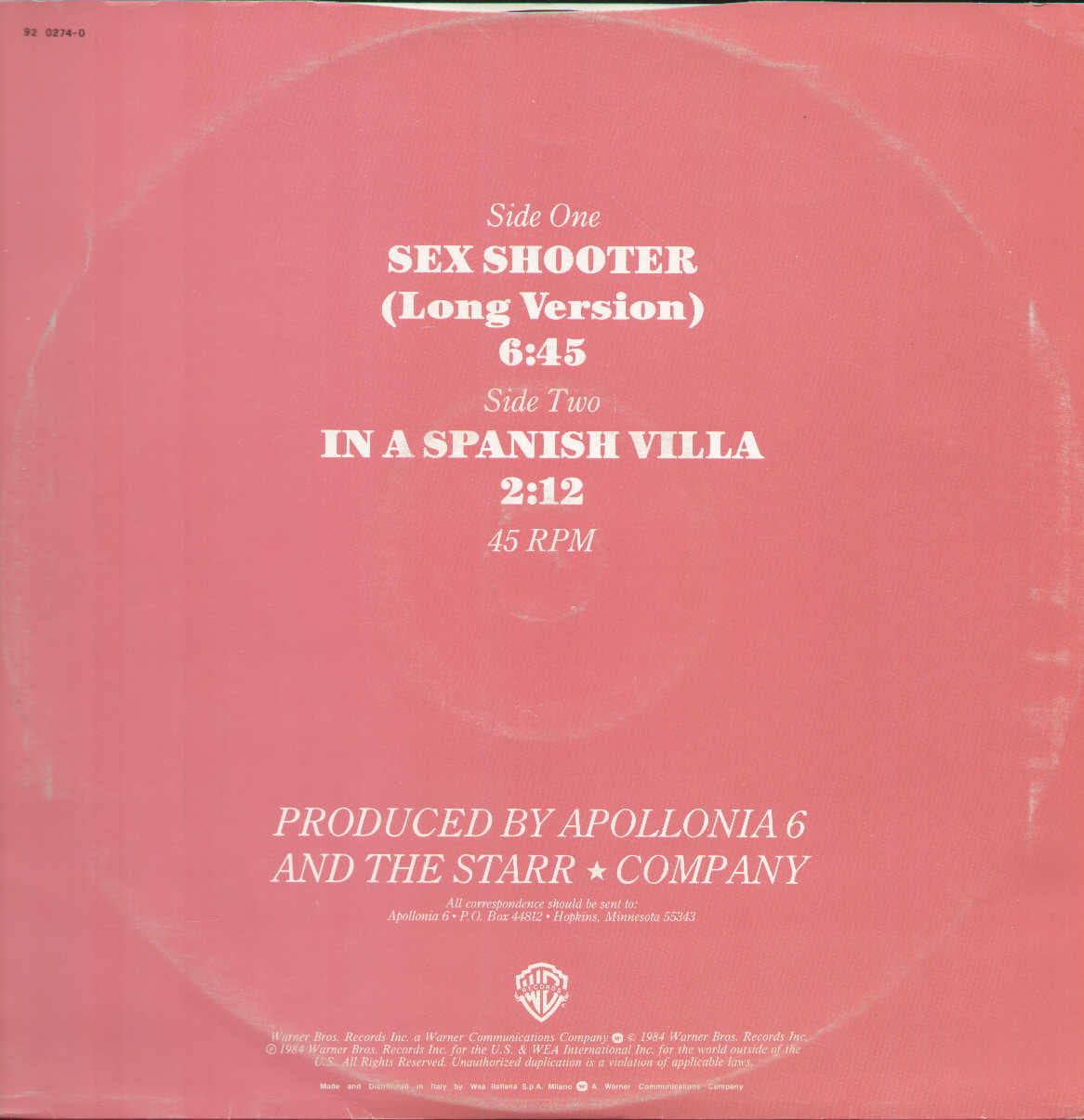 Sex Shooter / In A Spanish Villa