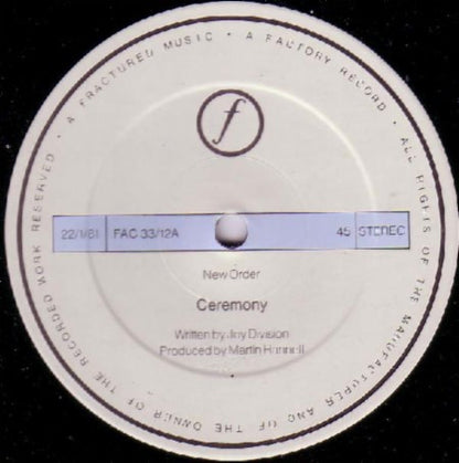 Ceremony / In A Lonely Place