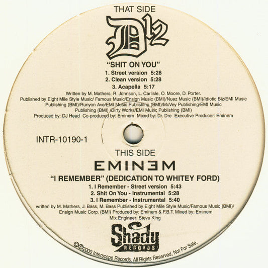Shit On You / I Remember (Dedication To Whitey Ford)