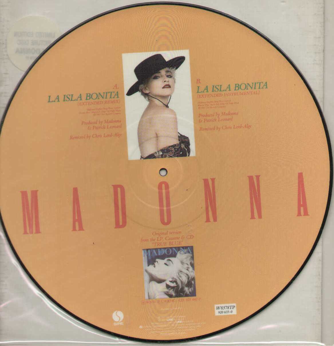 La Isla Bonita Limited Edition Picture Disc