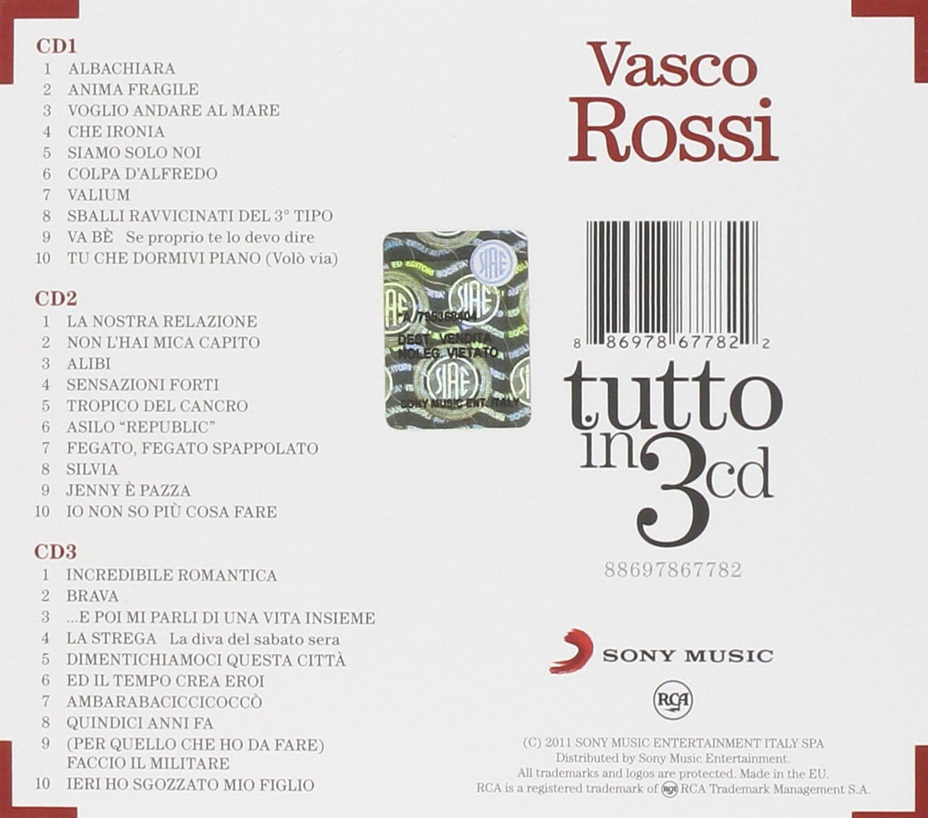 Tutto In 3 Cd boxset