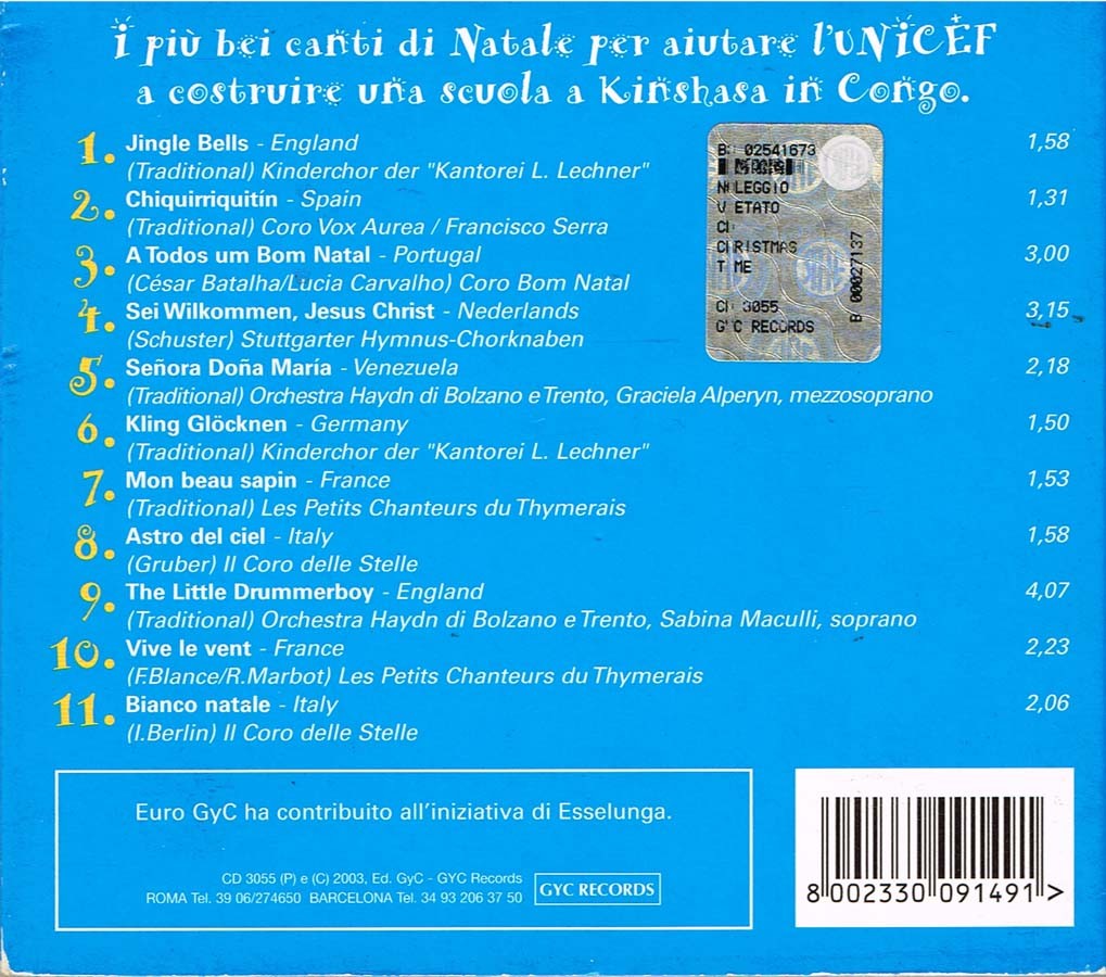 Mille note per un alfabeto Le più belle canzoni di Natale
