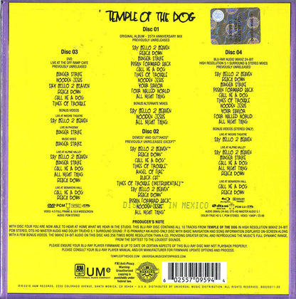 Temple Of The Dog Boxset 2Cd+Dvd+Blu-Ray