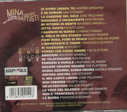 Le Canzoni Della Nostra Vita Mina Contro Battisti
