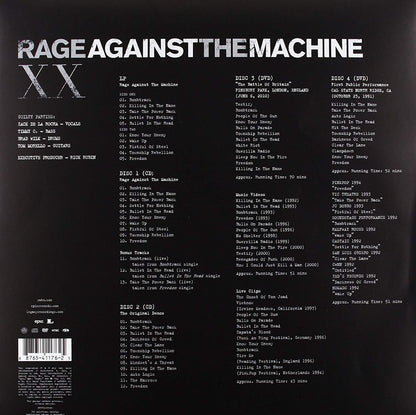 Rage Against The Machine Xx Boxset 2Cd+2Dvd+Lp