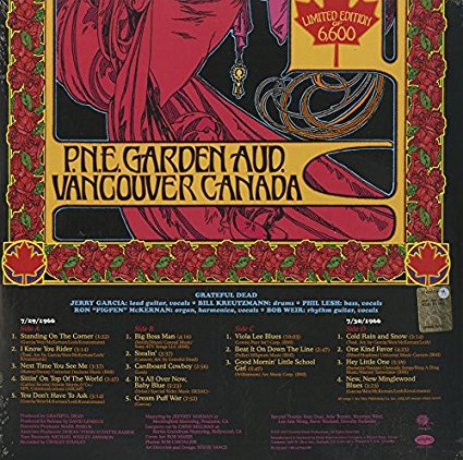 P.N.E. Garden Aud Vancouver Canada July 29 1966 Rsd 2017