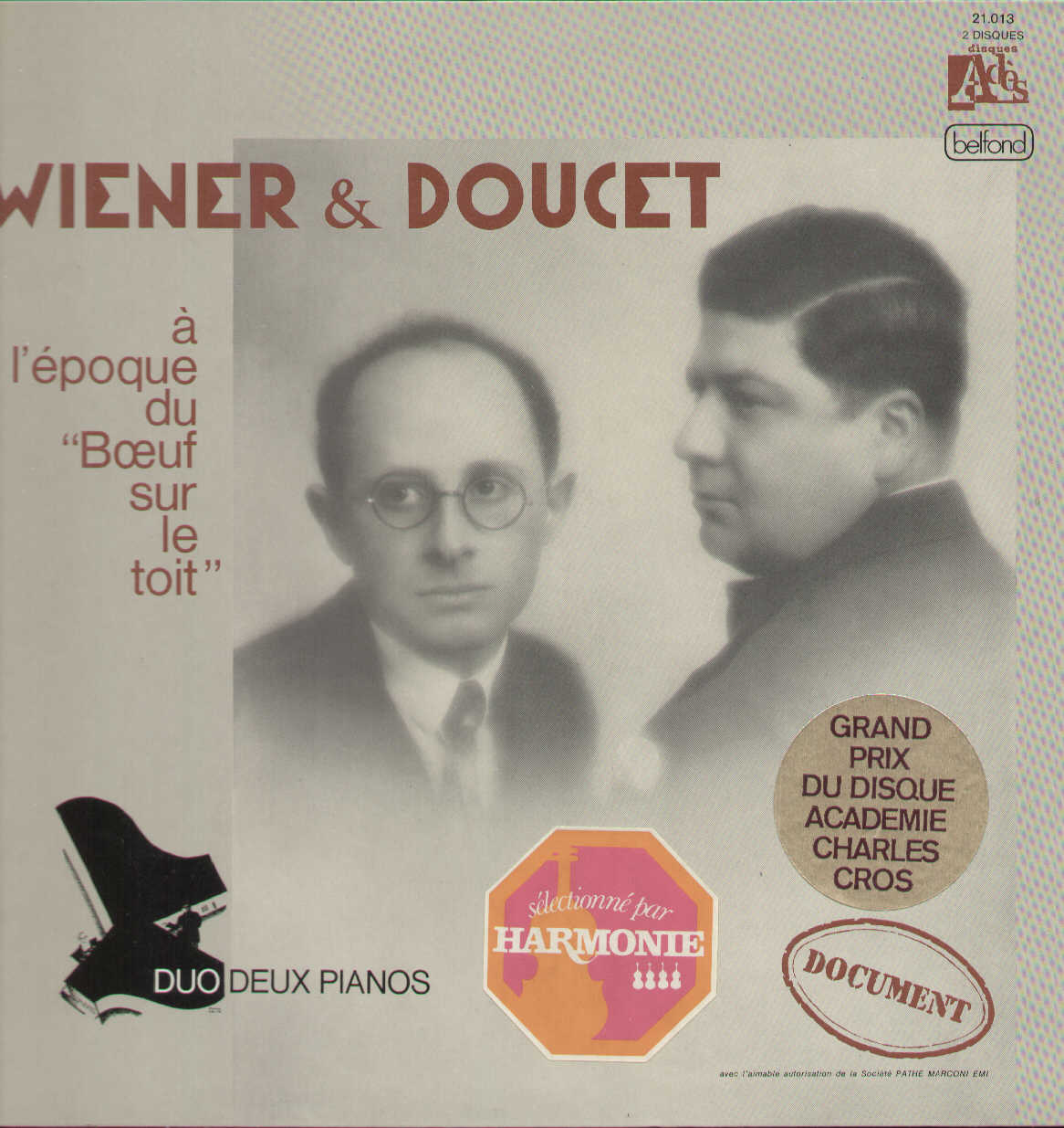 A L'epoque Du Boeuf Sur Le Toit Duo Deux Piano