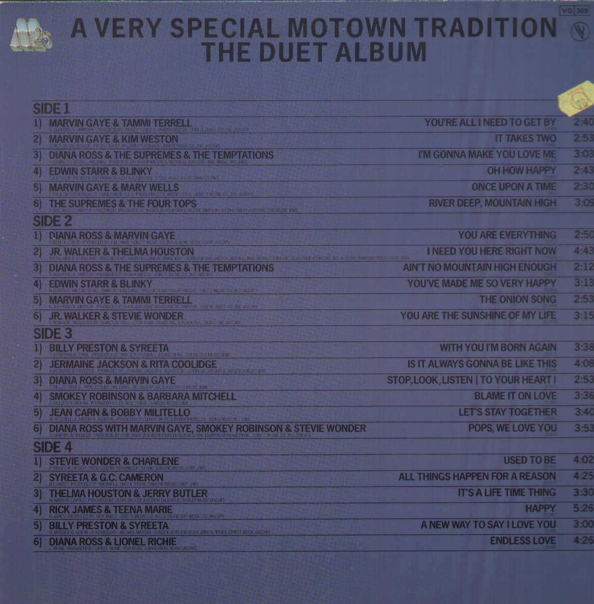 The Duet Album A Very Special Motown Tradition