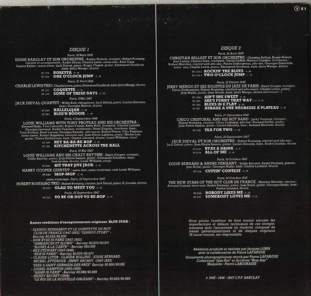 Le Jazz Parisien Libere 1945-1947