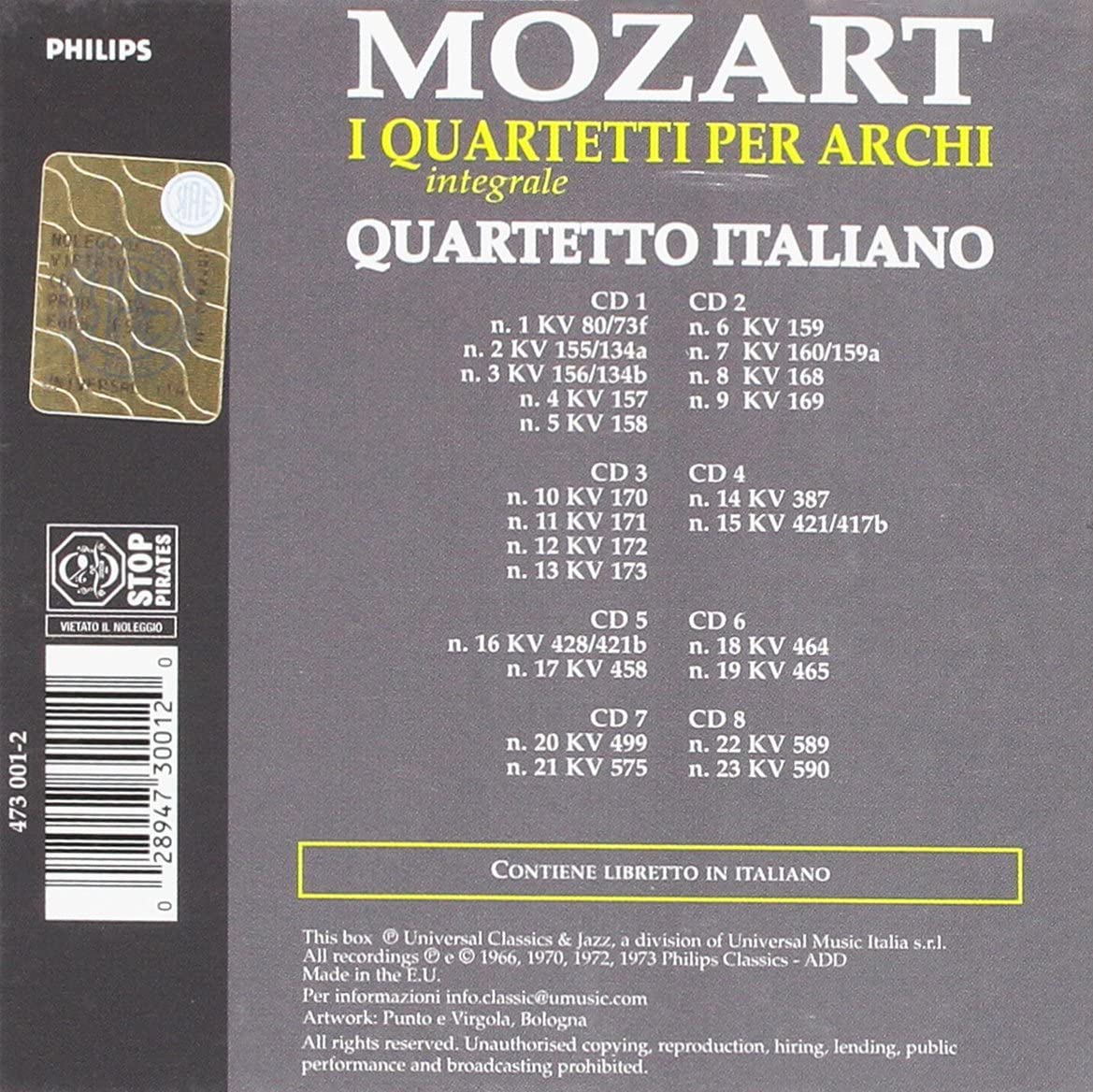 I Quartetti Per Archi - Integrale BOXSET