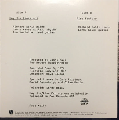 Hey Joe Version / Piss Factory Rsd 2017