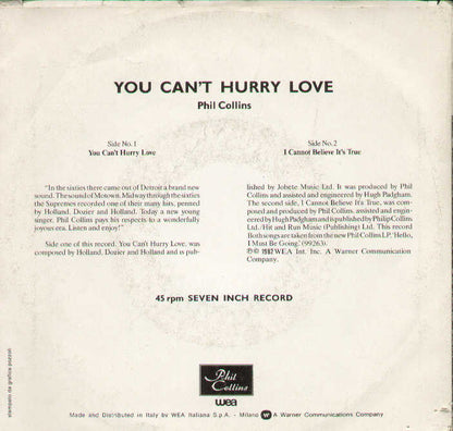 You Can't Hurry Love / I Cannot Believe It's True