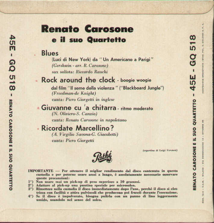 Renato Carosone E Il Suo Quartetto