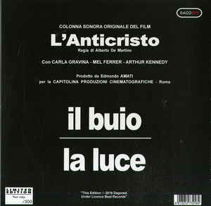 L'anticristo / Il Buio La Luce Limited Edition Rsd