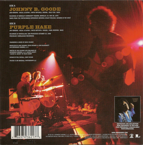 Johnny B Goode / Purple Haze Limited Edition