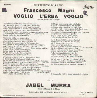 Voglio L'erba Voglio / Jabel Murra