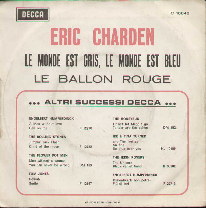 Le Monde Est Gris Le Monde Est Bleu / La Ballon Rouge