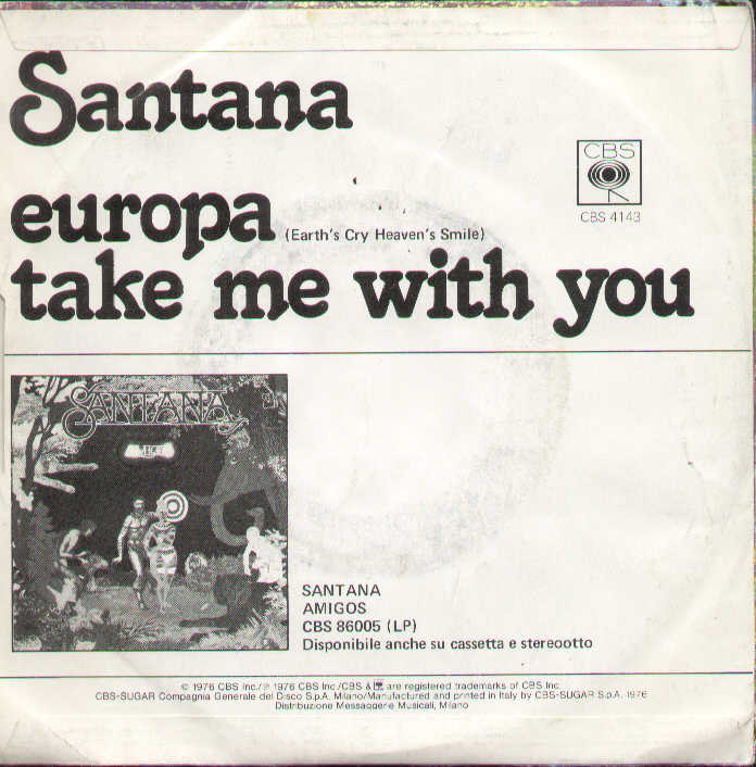 Europa Earth's Cry Heaven's Smile / Take Me Wit You