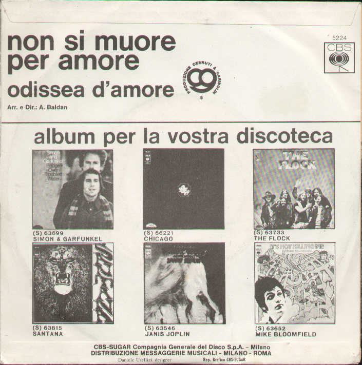 Non Si Muore Per Amore / Odissea D'amore
