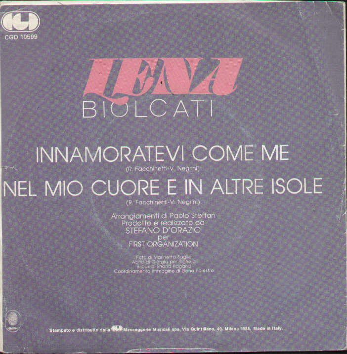 Innamoratevi Come Me / Nel Mio Cuore E In Altre Isole