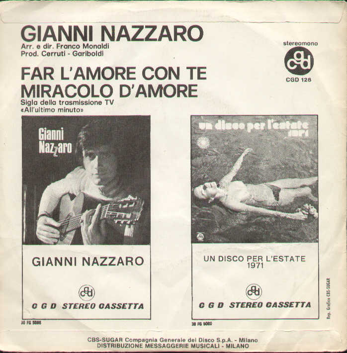 Far L'amore Con Te / Miracolo D'amore