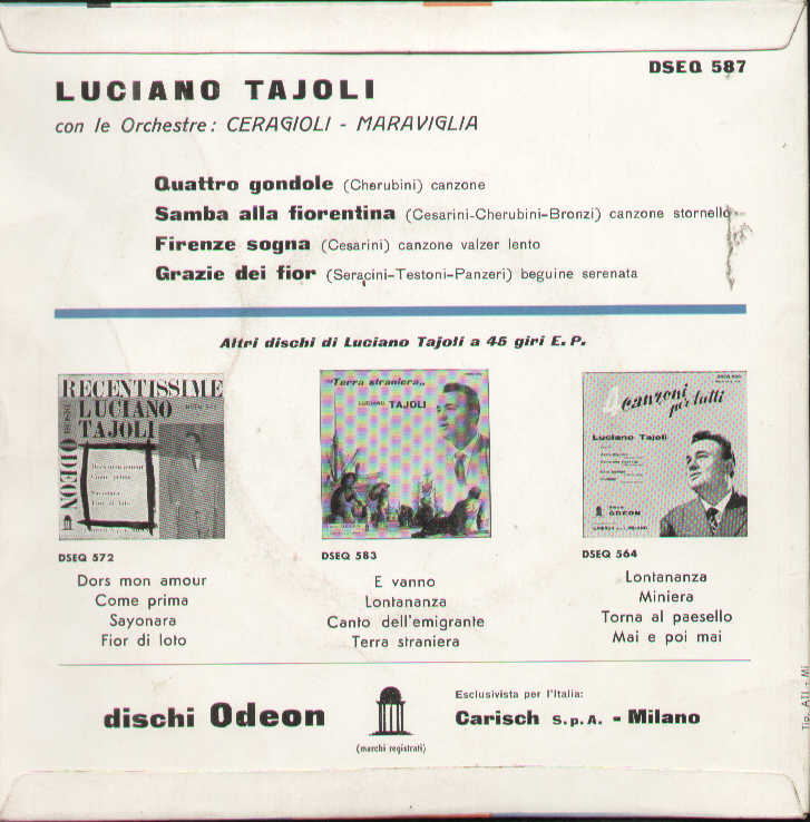 Quattro Gondole / Samba Alla Fiorentina / Firenze Sogna ..