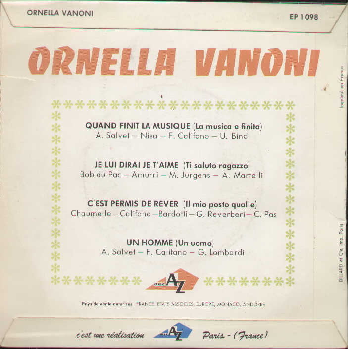 Quand Finit La Musique / Je Lui Dirai Je T'aime ...
