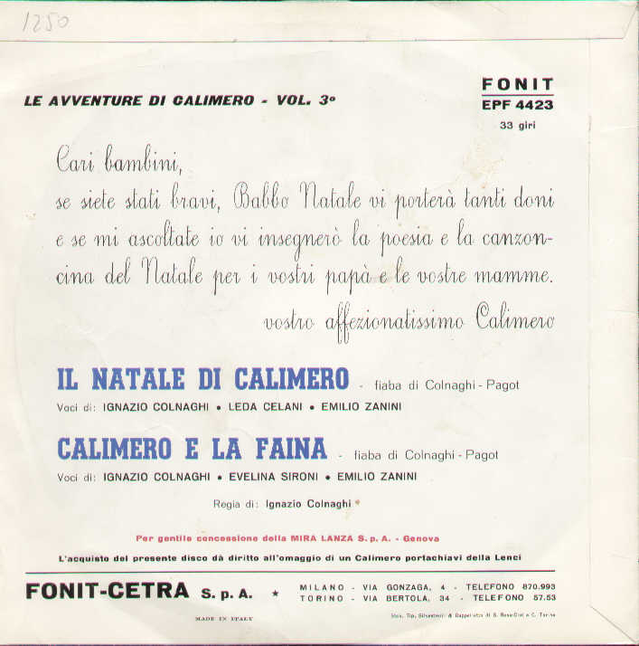 Il Natale Di Calimero / Calimero E La Faina