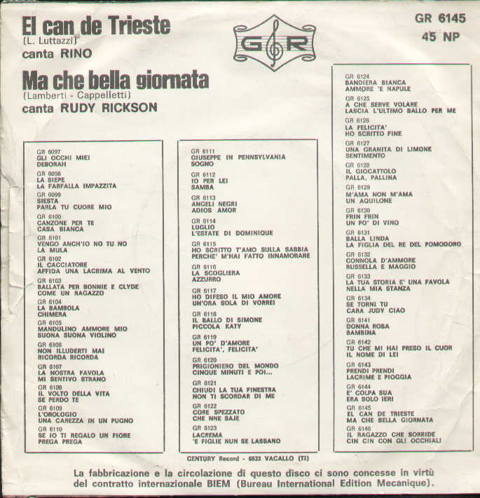 El Can De Trieste / La Sbornia