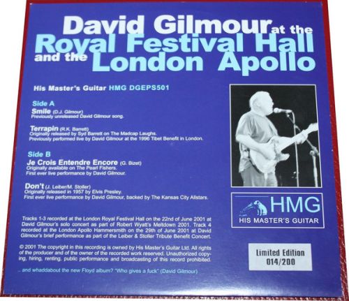 David Gilmour At The Royal Festival Hall Limited Edition