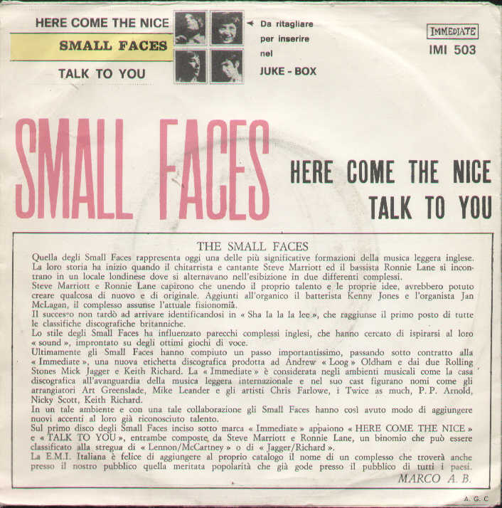 Here Come The Nice / Talk To You