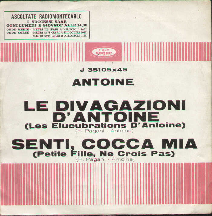 Le Divagazioni D'antoine / Senti Cocca Mia