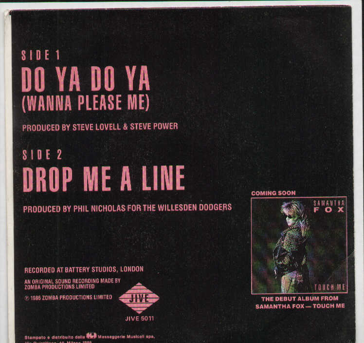 Do Ya Do Ya Wanna Please Me / Drop Me A Line