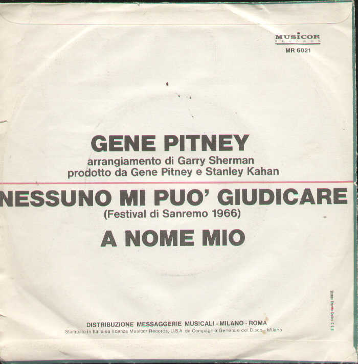 Nessuno Mi Può Giudicare / A Nome Mio