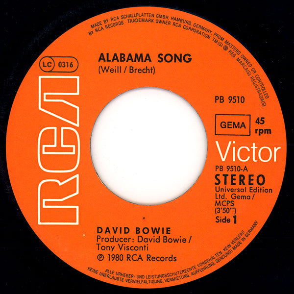 Alabama Song / Space Oddity