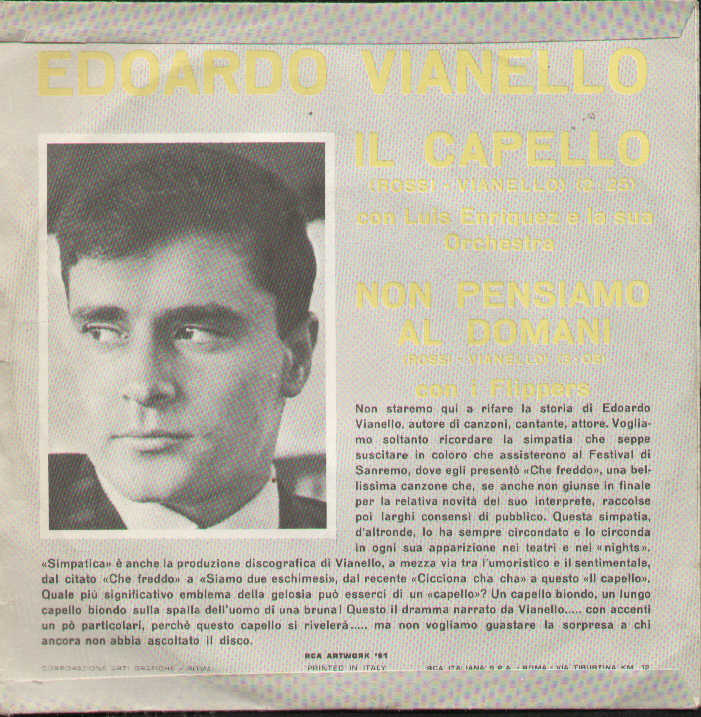 Il Capello / Non Pensiamo Al Domani
