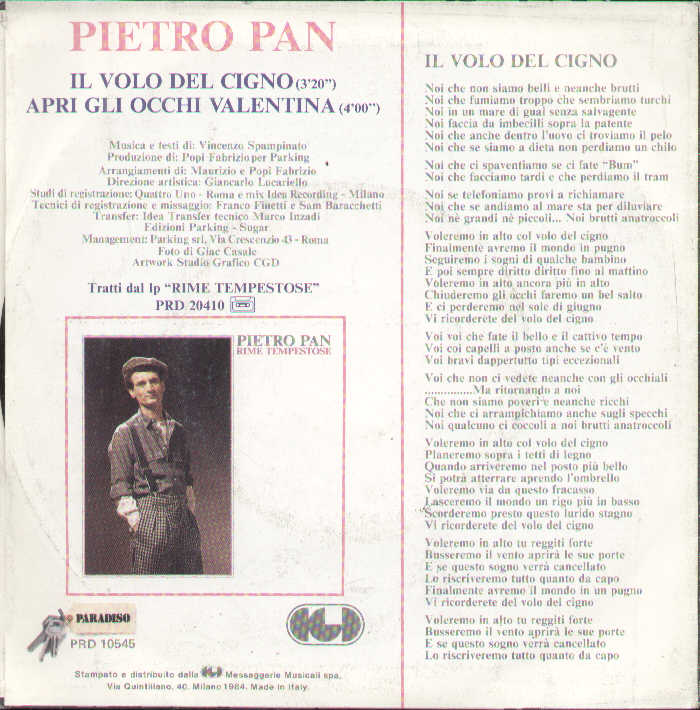 Il Volo Del Cigno / Apri Gli Occhi Valentina