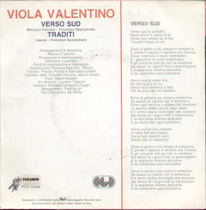 Verso Sud / Traditi