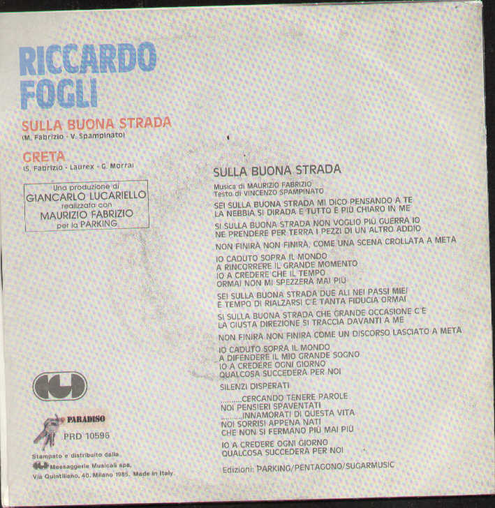 Sulla Buona Strada / Greta