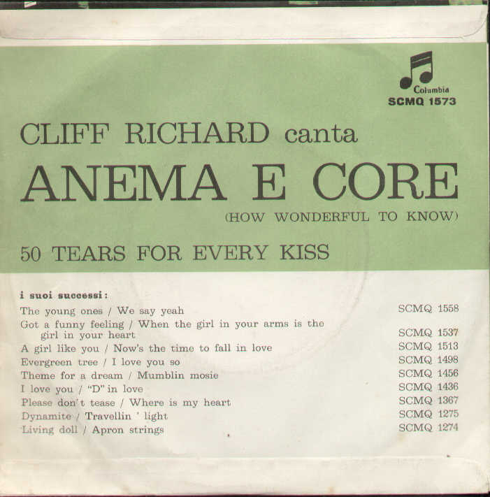 Anema E Core How Wonderful To Know / 50 Tears For Every Kiss