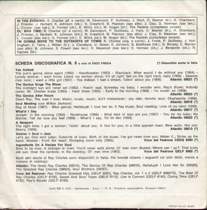 Il Jazz Ray Charles Ep