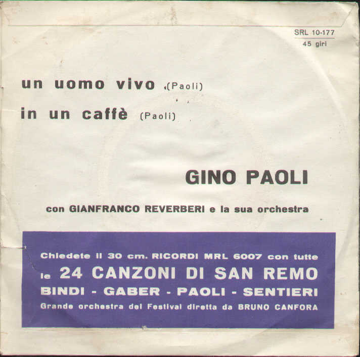 Un Uomo Vivo / In Un Caffè