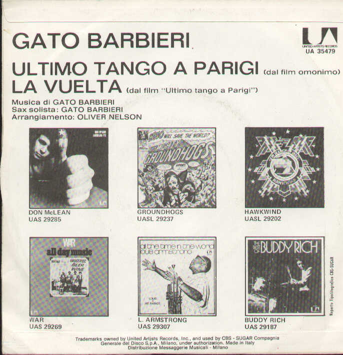 Ultimo Tango A Parigi / La Vuelta