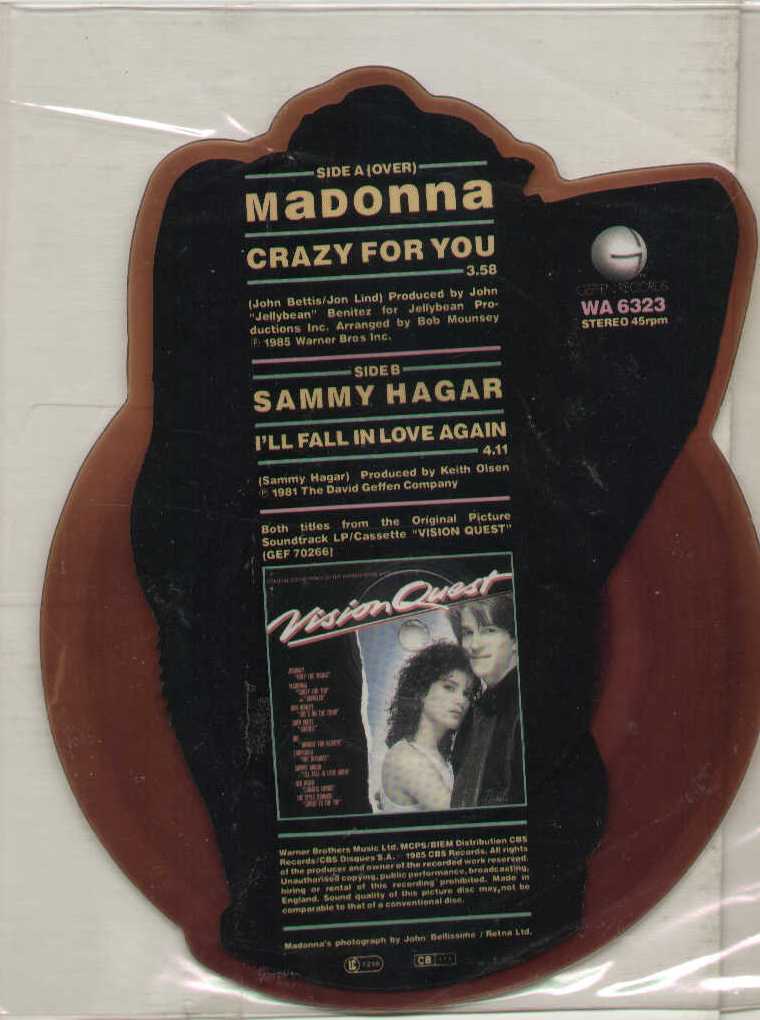 Crazy For You Picture Disc Shape