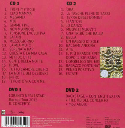 Lorenzo Negli Stadi Backup Tour 2013 2Cd + 2Dvd Live