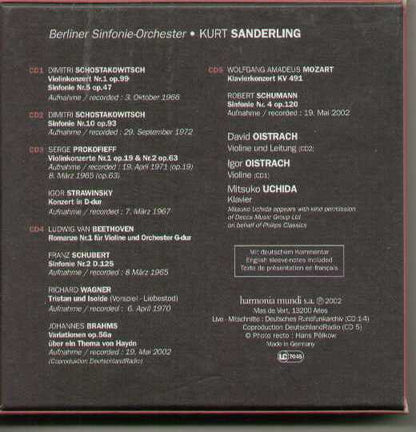 Kurt Sanderling Berliner Sinfonie Orchester