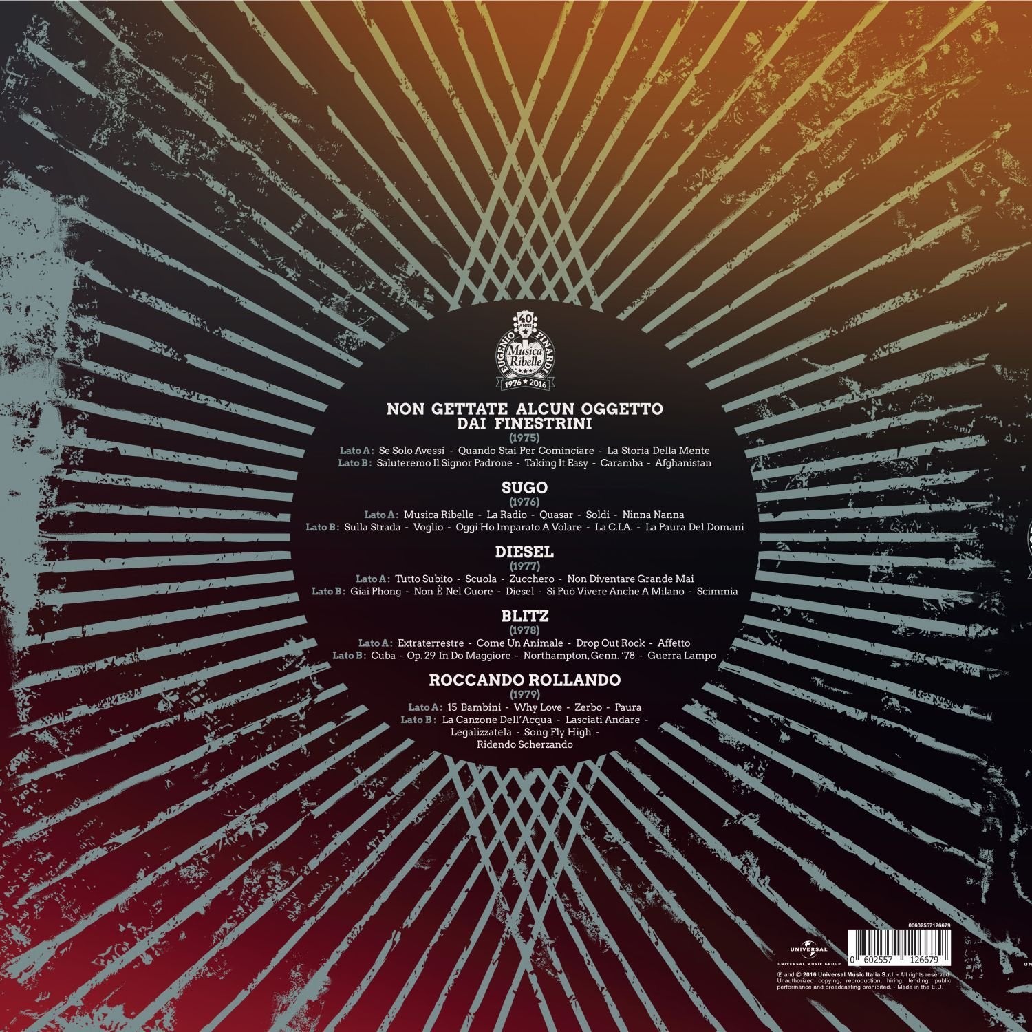 Musica Ribelle 1976 2016 Boxset