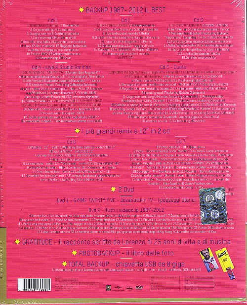 Backup 1987-2012 Il Best ( 7Cd + 2Dvd + Libro + Usb )