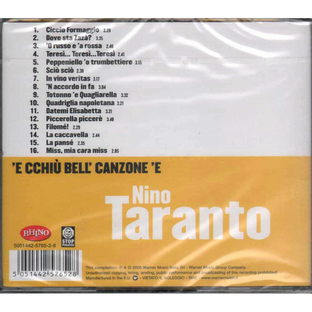 Le Piu' Belle Canzoni Nino Taranto
